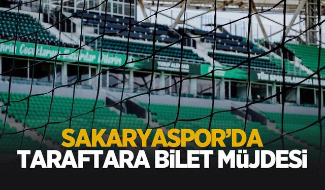 Sakaryaspor’dan taraftara bilet müjdesi!
