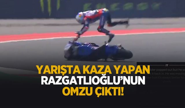 Toprak Razgatlıoğlu yarışta kaza yaptı! Çıkan omzunu kendisi yerine oturttu