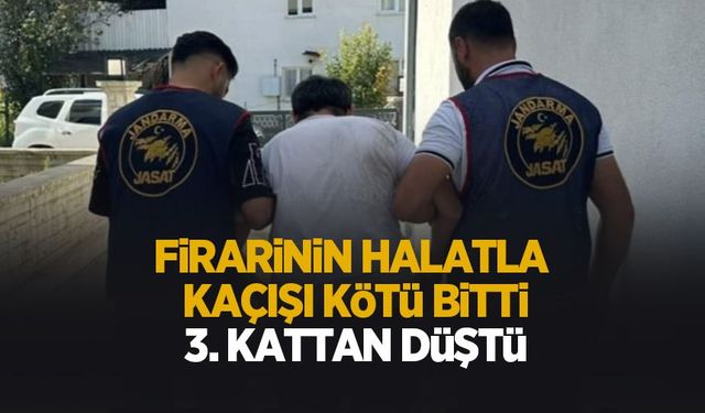 Firari jandarmadan kaçarken 3. kattan düştü
