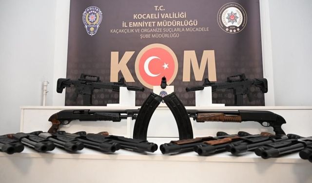 Kocaeli'de 25 yivsiz av tüfeği ele geçirildi