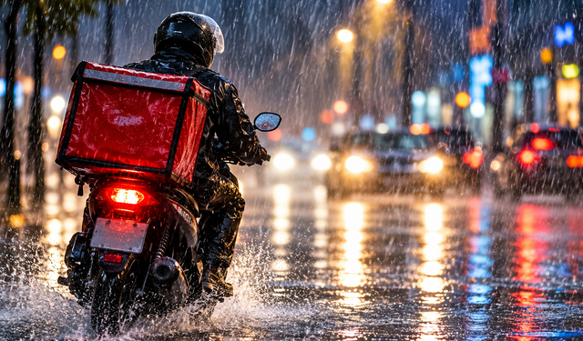 Kocaeli’de şiddetli yağış nedeniyle motosiklet ve motokuryelere yasak