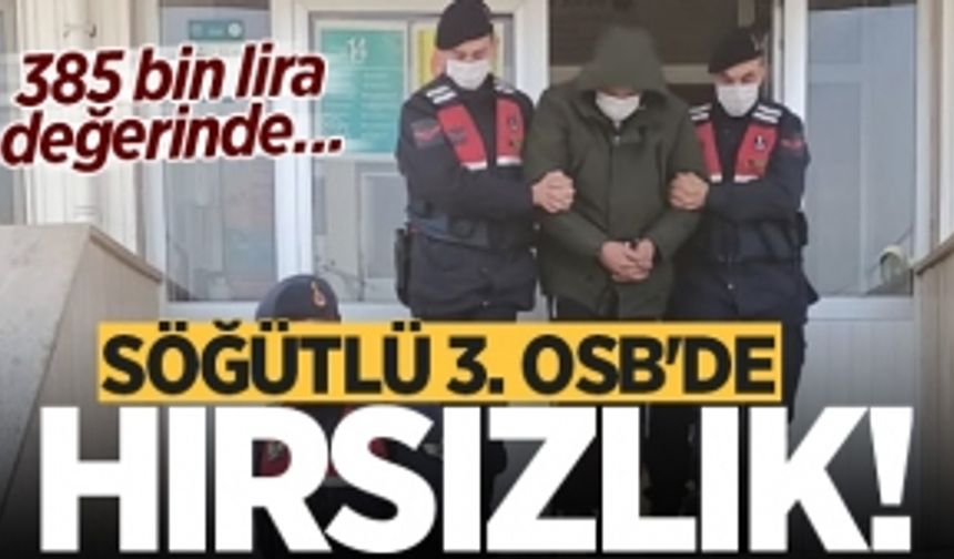 Söğütlü 3. OSB'de hırsızlık! 385 bin lira değerinde...