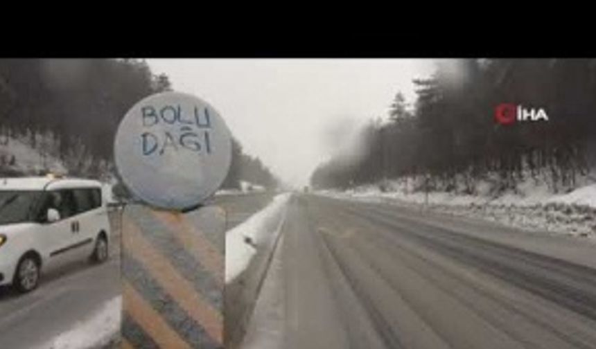 Bolu Dağı’nda yoğun kar yağışı başladı