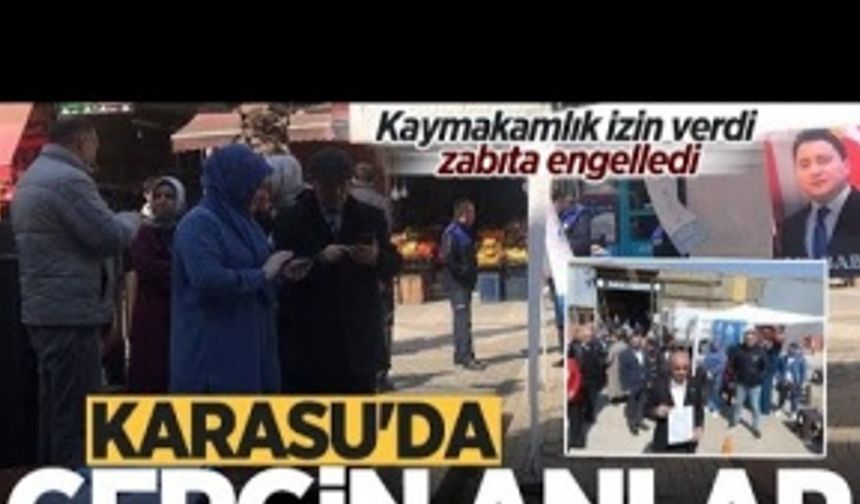 Karasu'da gergin anlar! Kaymakamlık izin verdi, zabıta engelledi