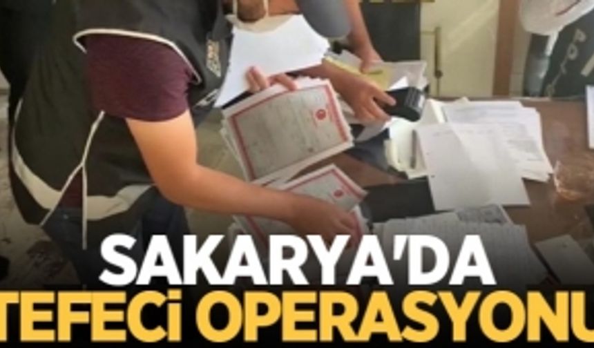 Sakarya dahil 10 ilde tefeci operasyonu!