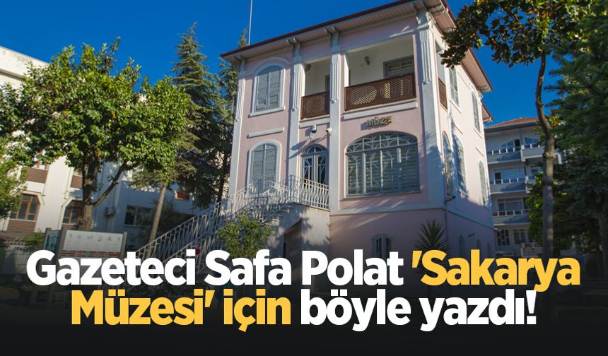Gazeteci Safa Polat 'Sakarya Müzesi' için böyle yazdı!