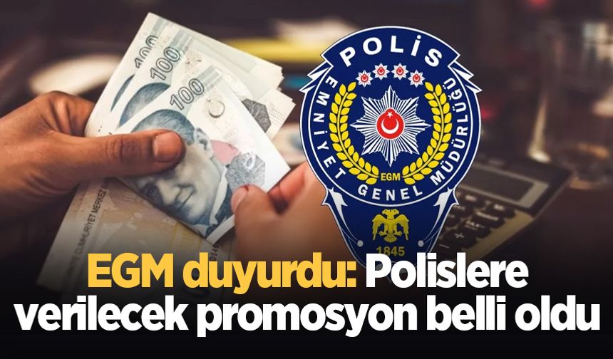 EGM duyurdu: Polislere verilecek promosyon belli oldu