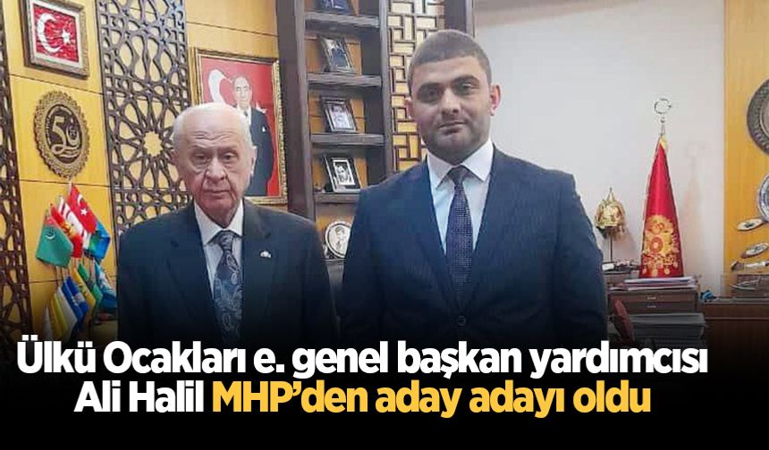 Ülkü Ocakları e. genel başkan yardımcısı Ali Halil MHP’den aday adayı oldu
