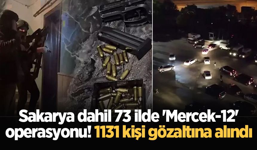 Sakarya dahil 73 ilde 'Mercek-12' operasyonu! 1131 kişi gözaltına alındı