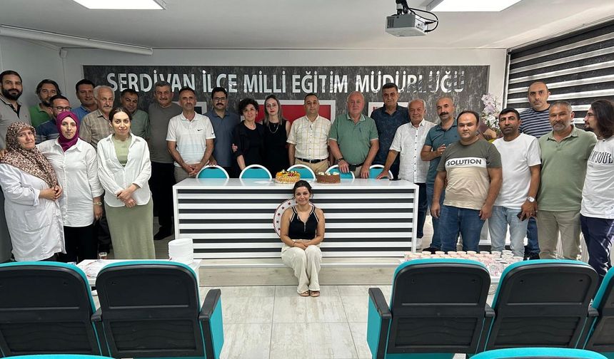 Serdivan İlçe MEM Özel Büro Yetkilisi Melike Kılıç öğretmene veda programı ve hayırlı olsun ziyareti