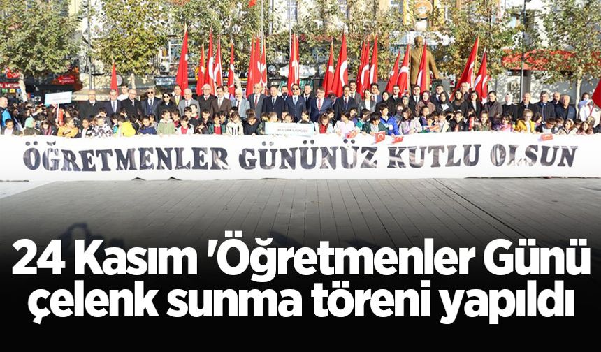 24 Kasım 'Öğretmenler Günü çelenk sunma töreni yapıldı