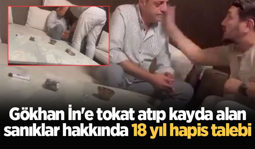 Gökhan İn'e tokat atıp kayda alan sanıklar hakkında 18 yıl hapis talebi