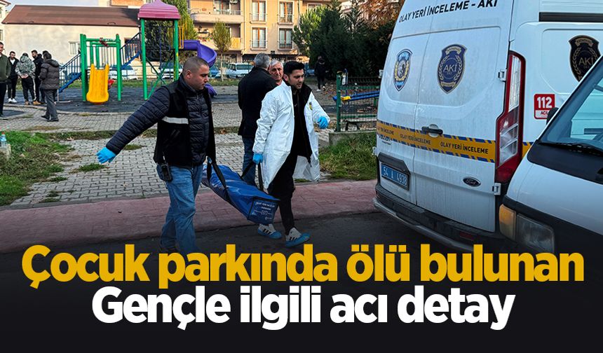 Parkta ölü bulunan gençle ilgili acı detay