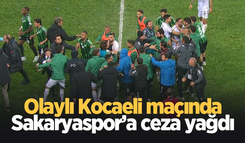 Olaylı derbide Sakaryaspor'a ceza yağdı