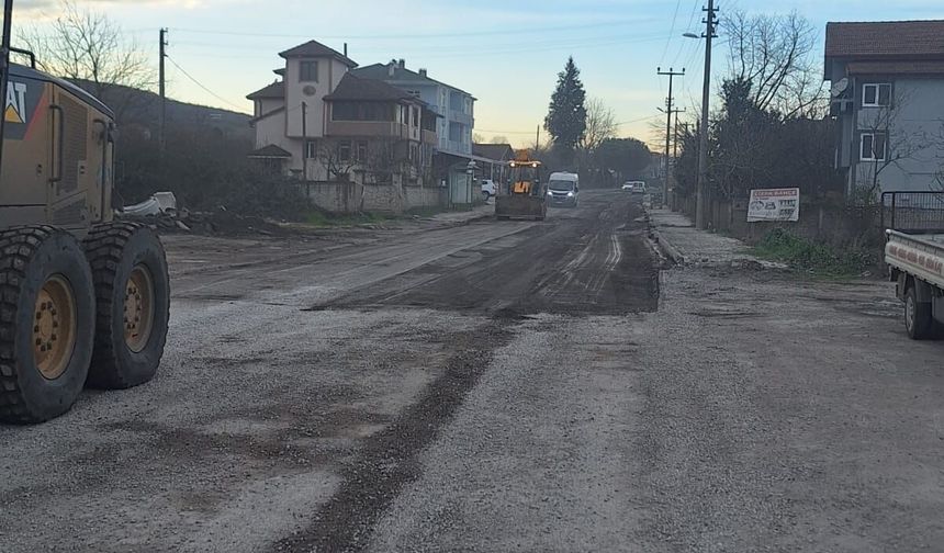 Kazımpaşa yolunda asfalt öncesi hazırlık