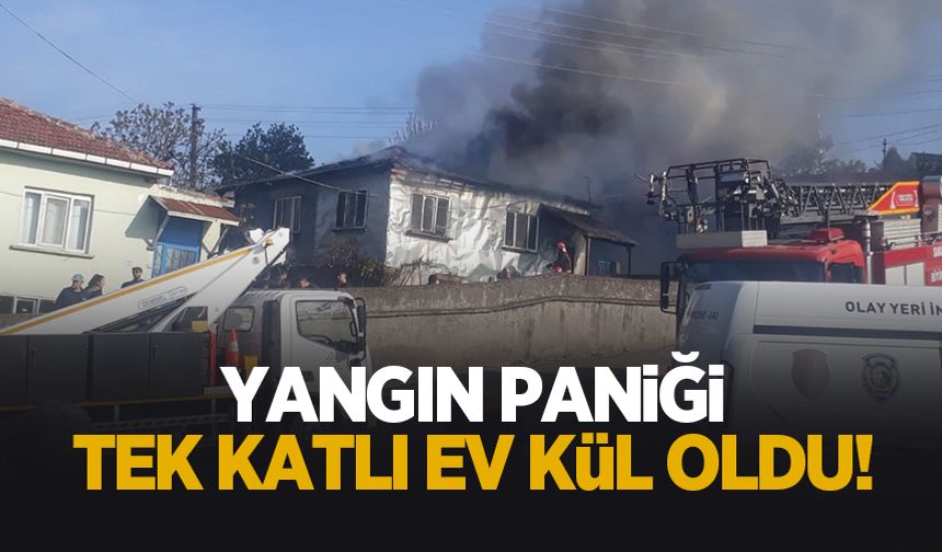 Alevlere teslim olan tek katlı ev kullanılmaz hale geldi
