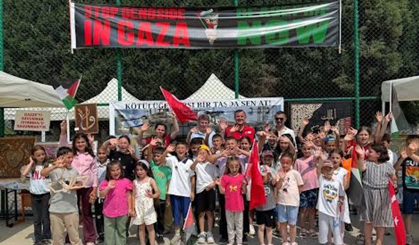 Minik öğrencilerden Gazzeli çocuklar için anlamlı destek