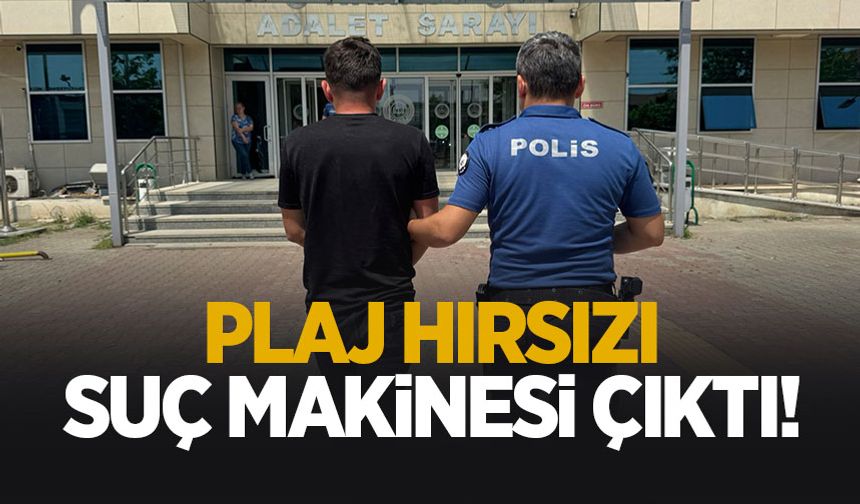 Plaj hırsızı yakalandı