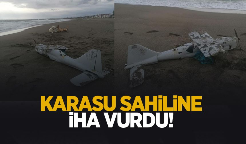 Karasu'da sahilinde kıyıya vurmuş İHA bulundu