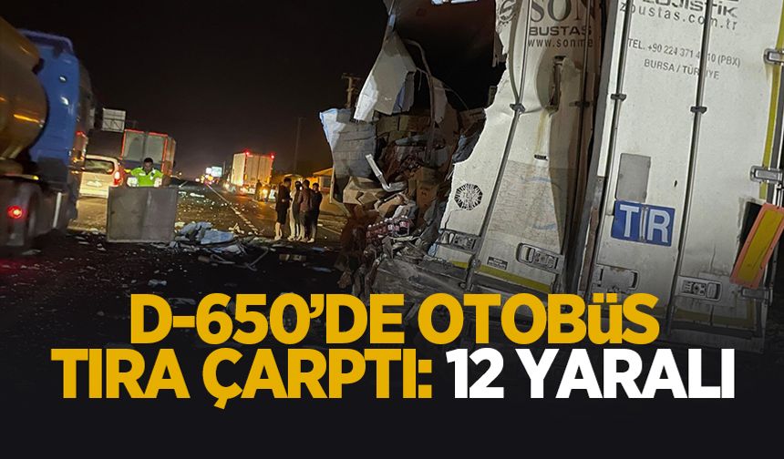 Faciadan dönüldü: 40 yolcusu olan otobüs tıra çarptı, 12 kişi yaralandı