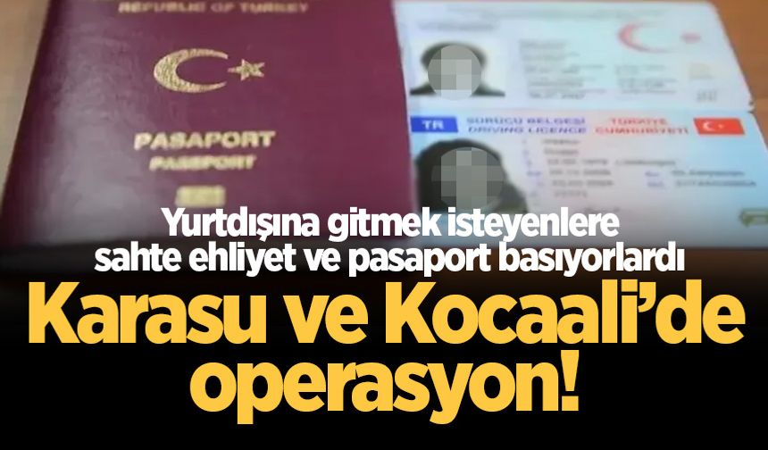 Sakarya'da 'sahte ehliyet ve pasaport' operasyonu: 5 şüpheli yakalandı