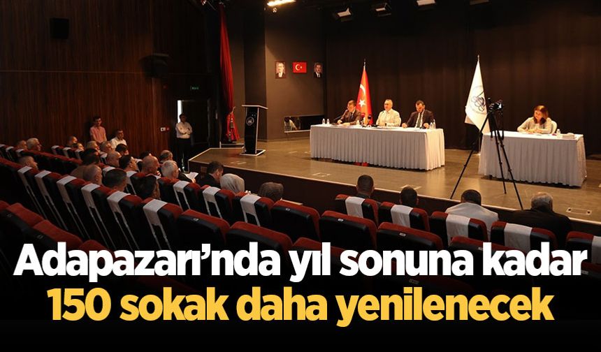 Adapazarı’nda yıl sonuna kadar 150 sokak daha yenilenecek