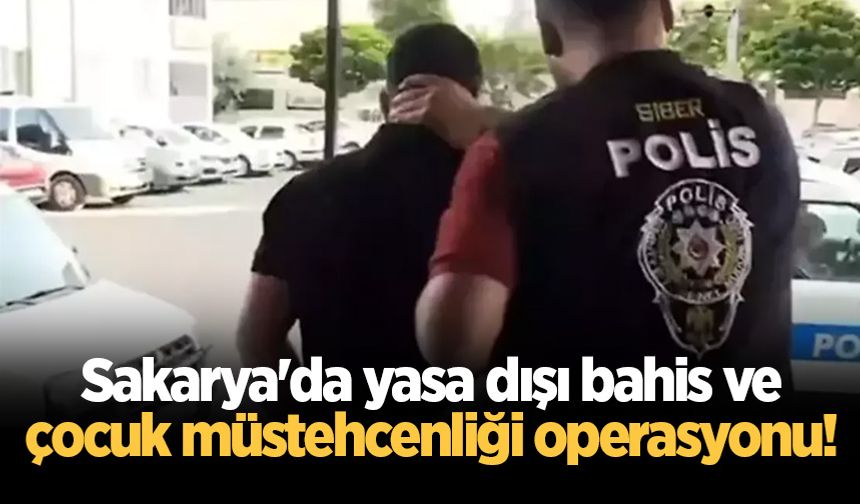 Sakarya'da yasa dışı bahis ve çocuk müstehcenliği operasyonu!