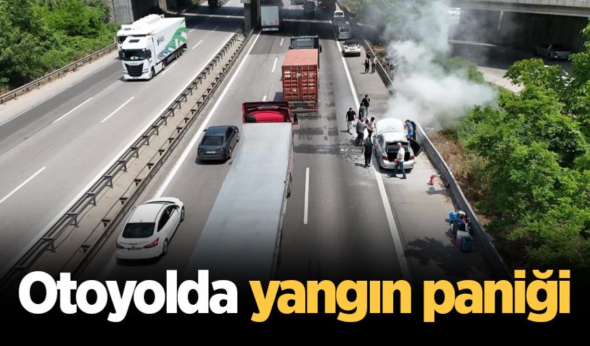 Otoyolda yangın paniği