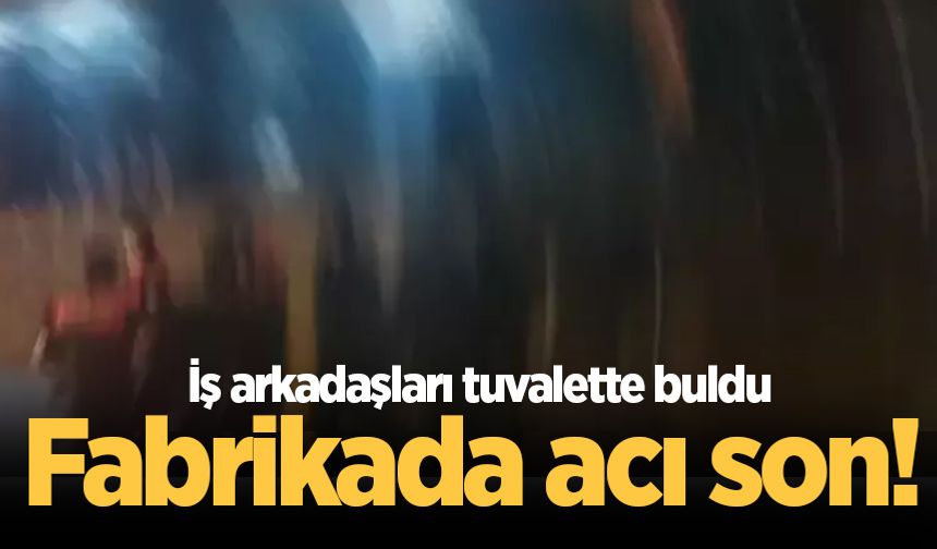 Çalıştığı fabrikanın tuvaletinde ölü bulundu!