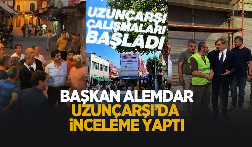 Yusuf Alemdar Uzun Çarşı'da resrorasyon çalışmalarını inceledi