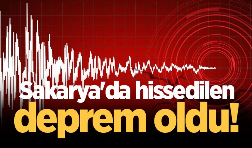 Sakarya'da hissedilen deprem oldu!