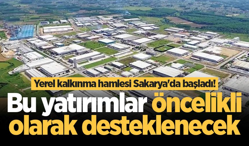 Yerel kalkınma hamlesi Sakarya'da başladı! Bu yatırımlar öncelikli olarak desteklenecek
