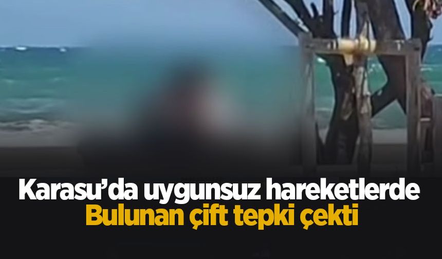 Uygunsuz hareketler sergileyen çift tepki çekti
