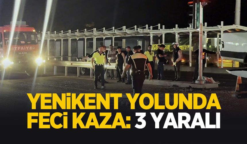 Duble yolda iki otomobil çarpıştı: 1'i ağır, 3 yaralı