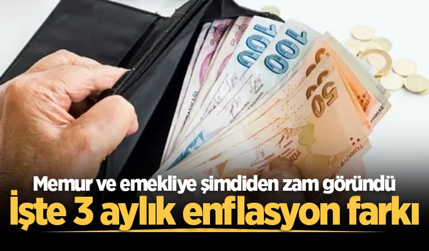 Memur ve emeklinin maaşını etkileyecek 3 aylık enflasyon belli oldu