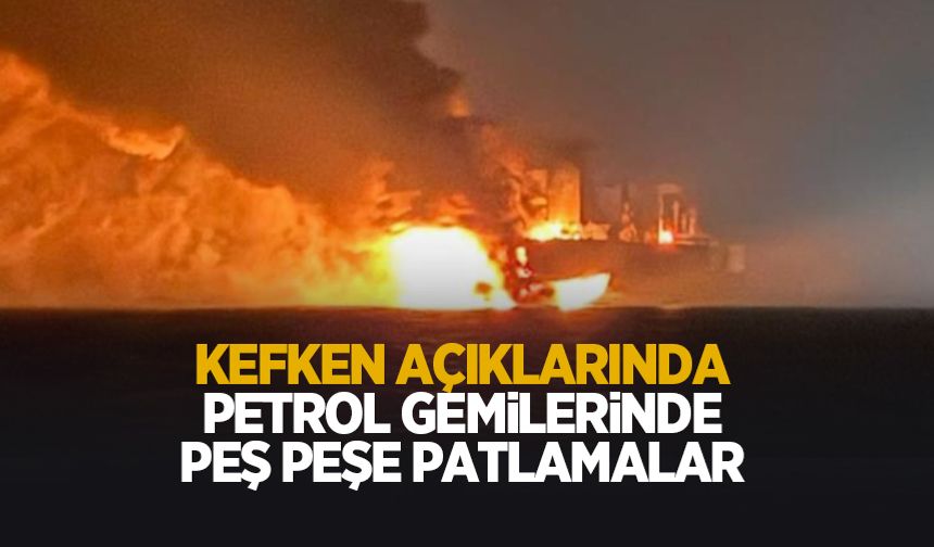 Karadeniz'de petrol tankerinde yangın