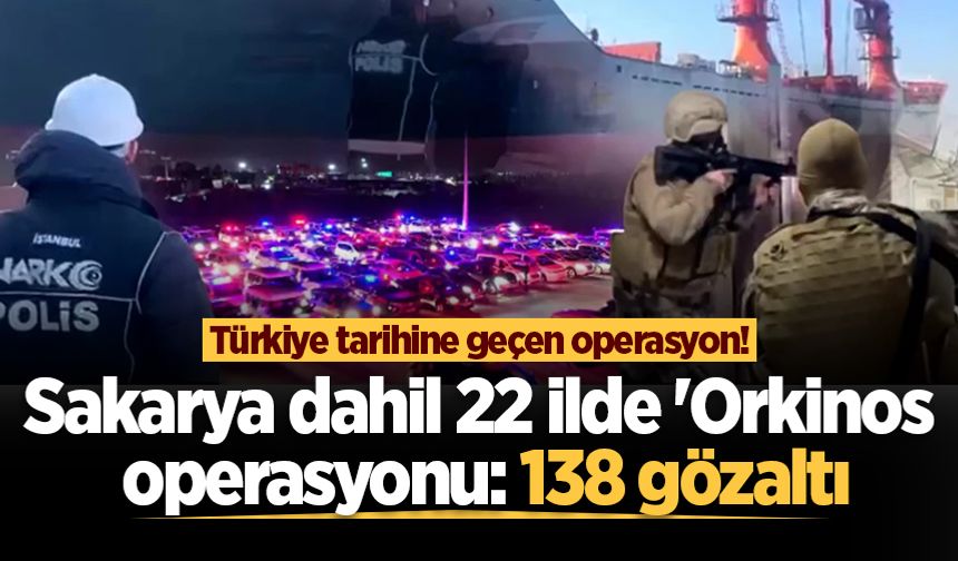 Sakarya dahil 22 ilde 'Orkinos' operasyonu: 138 gözaltı