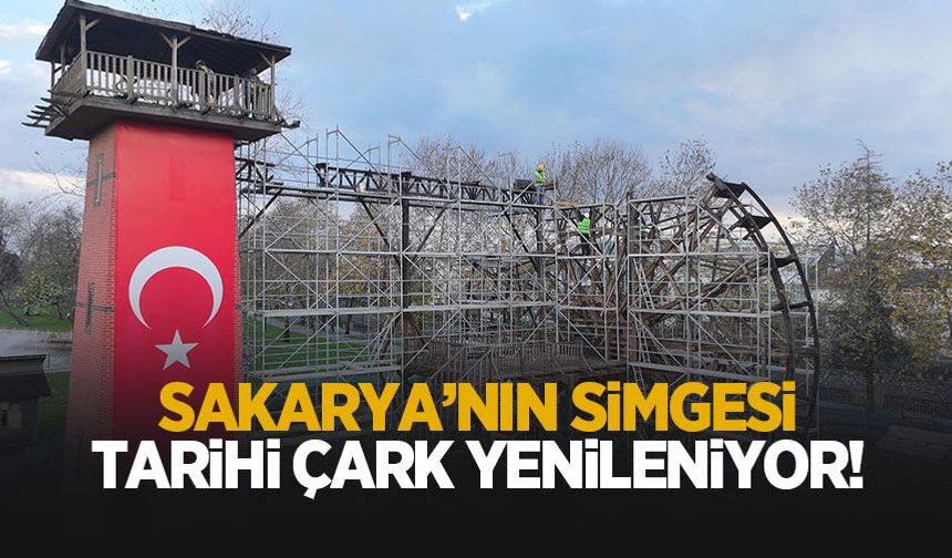 Sakarya’nın simgesi “Tarihi Çark” yenileniyor
