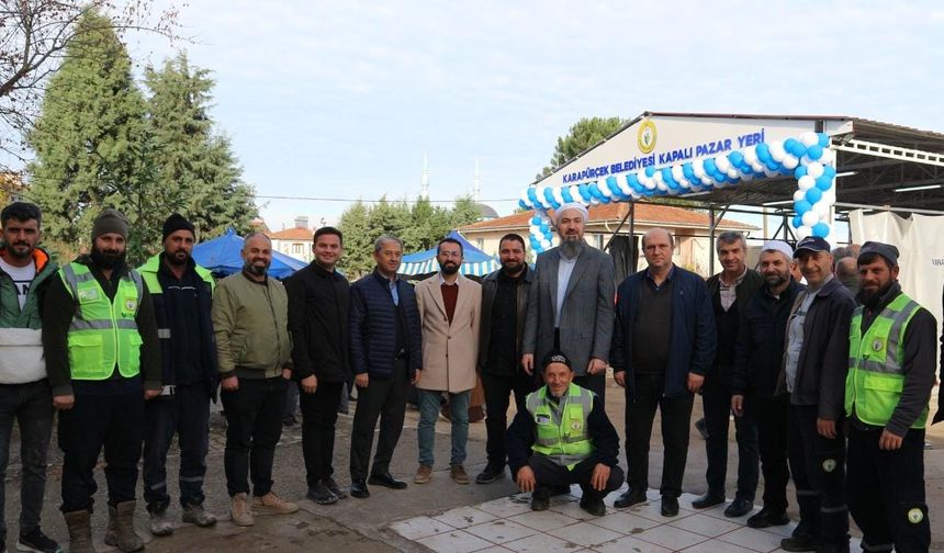 Karapürçek kapalı pazar yeri törenle açıldı