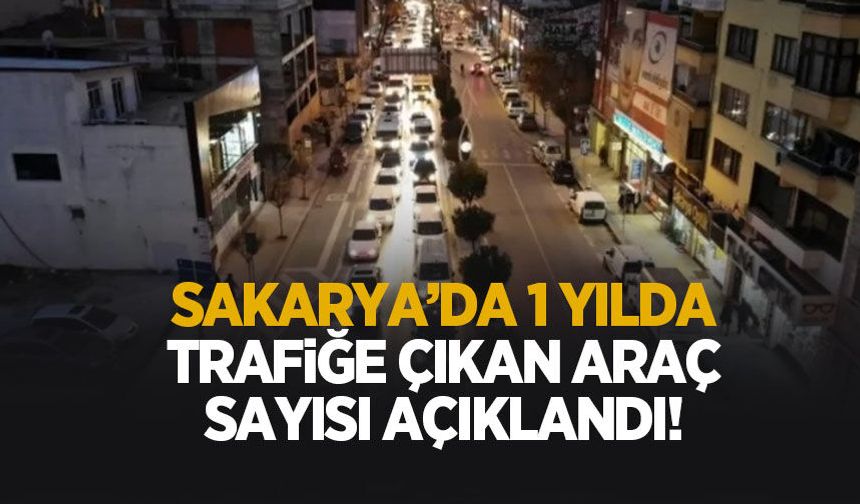 Sakarya'da 2025'te trafiğe çıkan araç sayısı belli oldu