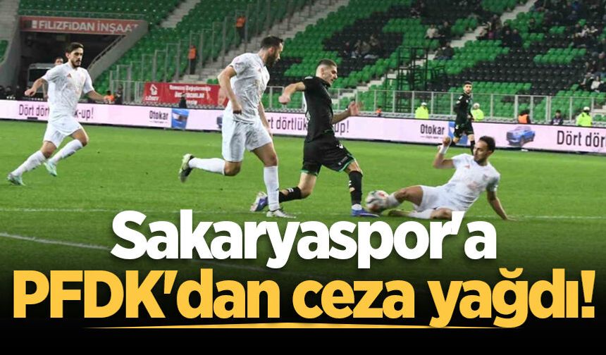 PFDK kararını açıkladı: Sakaryaspor'a ceza yağdı
