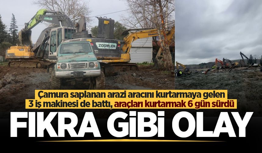 Sapanca'da fıkra gibi olay: Kurtarmaya gelen de battı