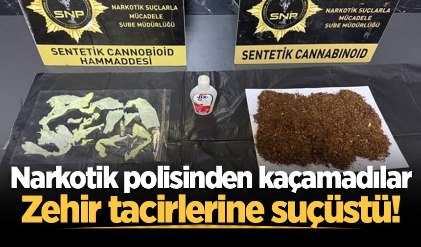 Narkotik polisinden kaçamadılar: Zehir tacirlerine suçüstü!