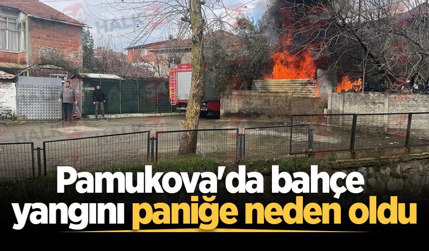Pamukva'da bahçe yangını paniğe neden oldu