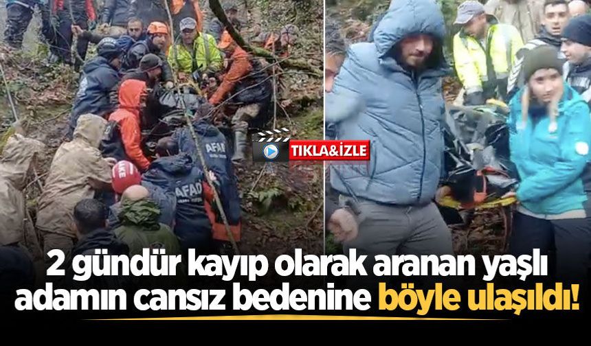 2 gündür kayıp olarak aranan yaşlı adamın cansız bedenine böyle ulaşıldı!