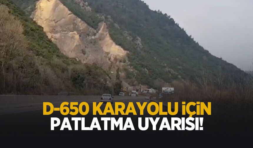 Geyve Boğazı'nda kayalar karayoluna iner uyarısı