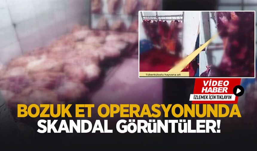 Skandal görüntüler; Veremli hayvanın etini yedireceklermiş!