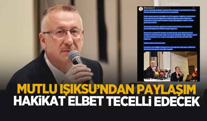 Mutlu Işıksu'dan dikkat çeken paylaşım