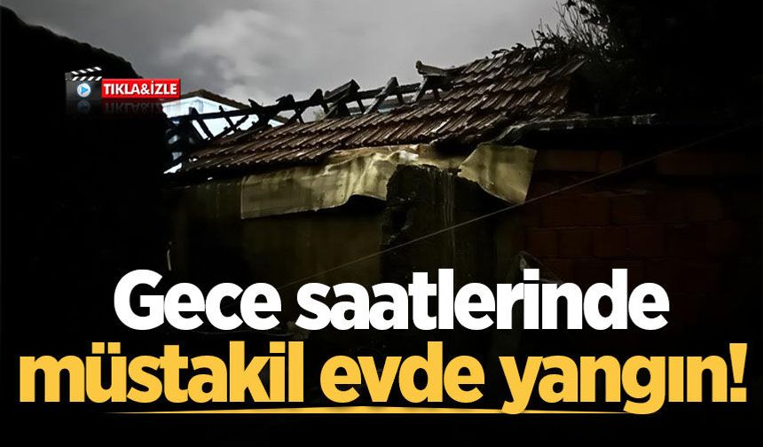 Gece saatlerinde müstakil evde yangın!