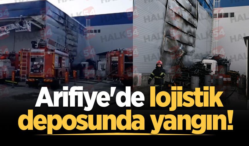 Arifiye'de lojistik deposunda yangın!